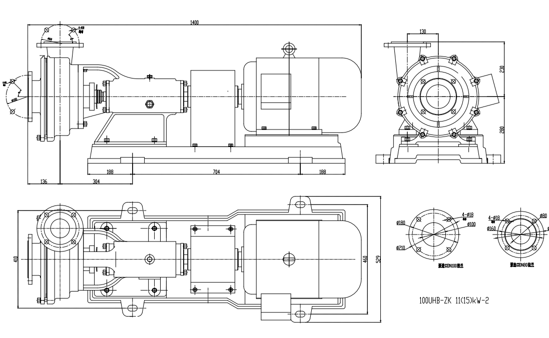 耐腐耐磨渣浆泵100UHB-ZK_11(15)kW-2 CAD图