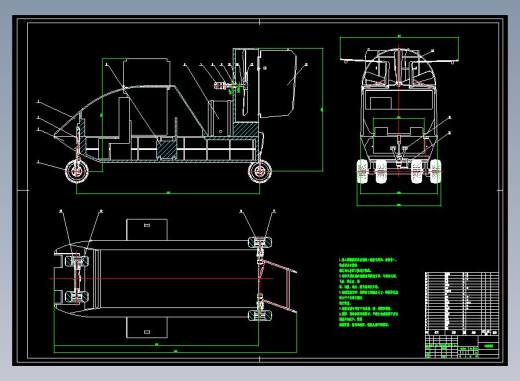 风力四轮车CAD