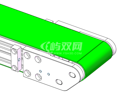宽70长度1300耐油绿色刀口皮带线缩略图