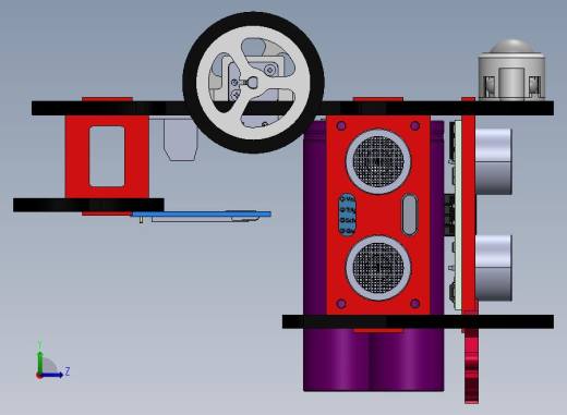 带超声波传感器机器人编程小车 3awad with ultrasonic左视缩略图