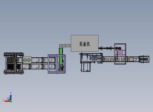 自立袋产品制自动装盒并装箱线主视缩略图