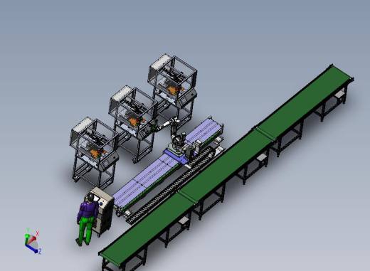 自动化焊接工作台的机械手上下料作业