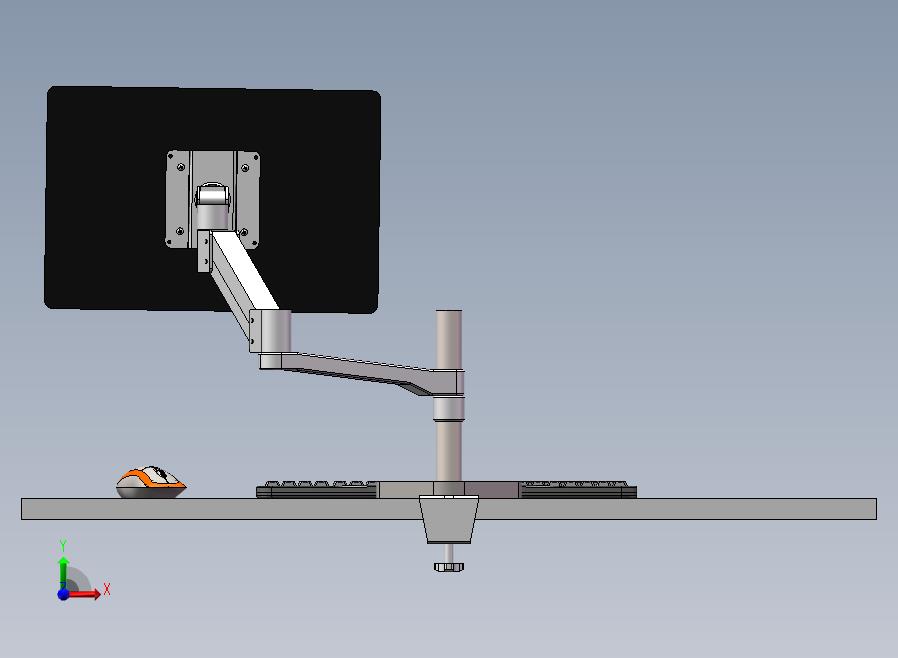 摇臂显示器+键盘鼠标套装机构