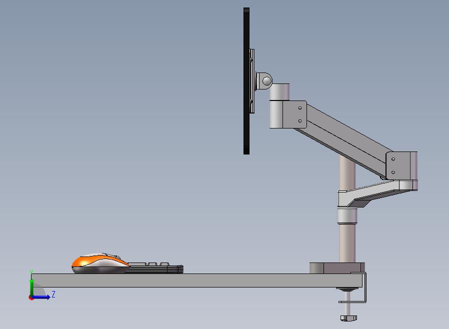 摇臂显示器+键盘鼠标套装机构