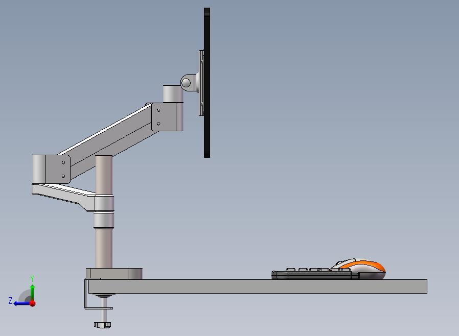 摇臂显示器+键盘鼠标套装机构