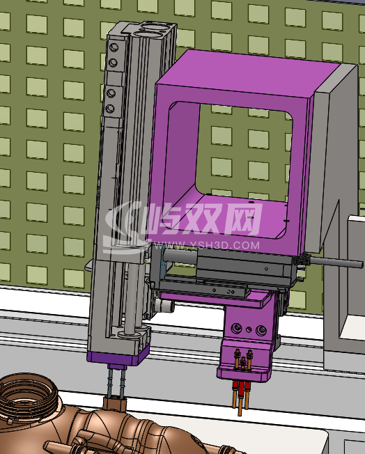 汽车水壶的探针插针安装工作站