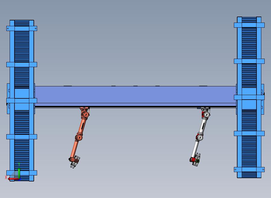 龙门式物料抓取双机械手模型