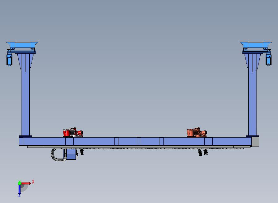 龙门式物料抓取双机械手模型