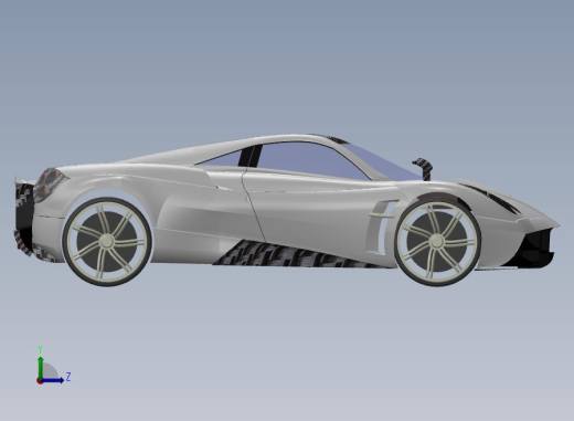 PAGANI HUAYRA跑车车壳左视缩略图