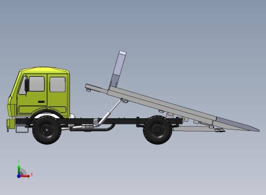 一拖二清障车模型前视缩略图