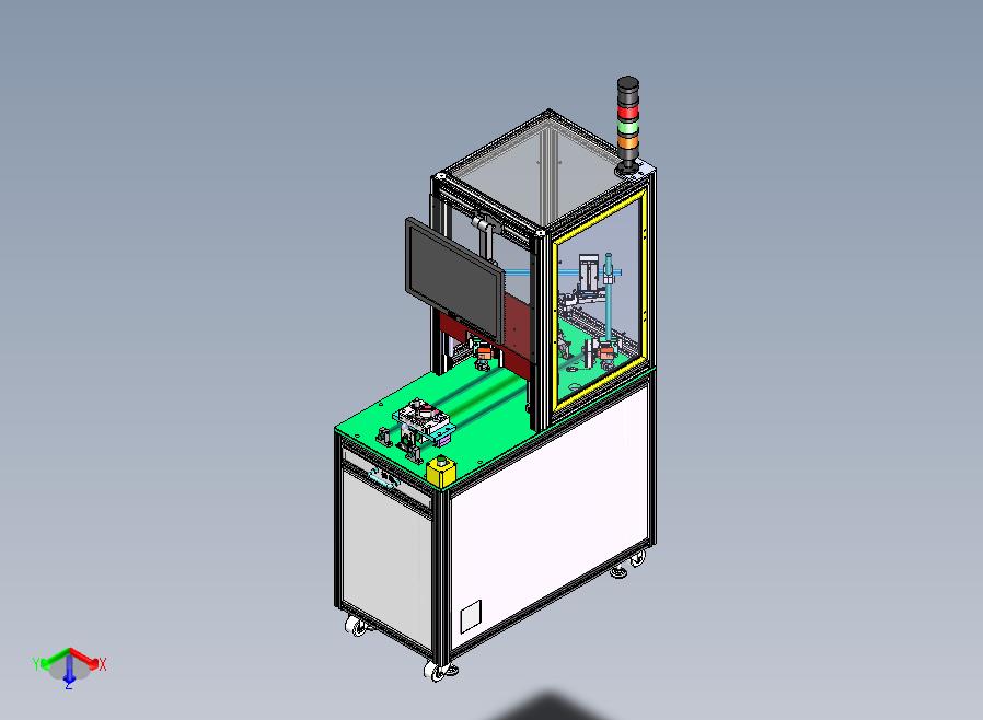 视觉检测台三维模型