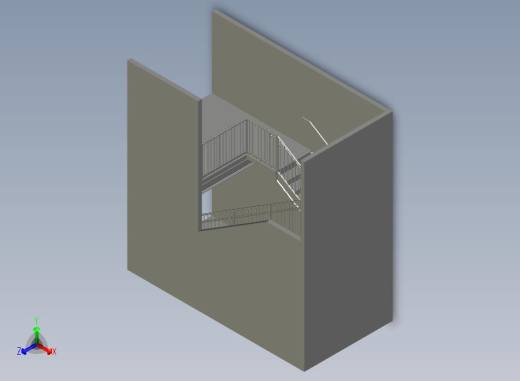 工业建筑楼梯正等轴测缩略图