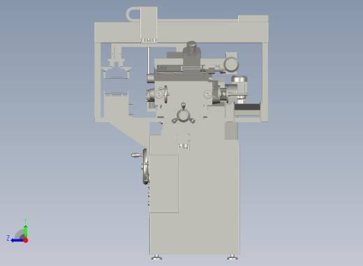 无心磨龙门式送料机3D图纸右视缩略图