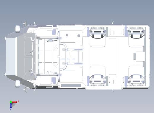 CS／VP16B型山猫6×6全地形总装俯视缩略图