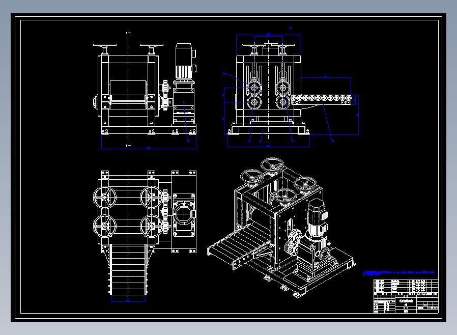 电极铜膜压延机CAD