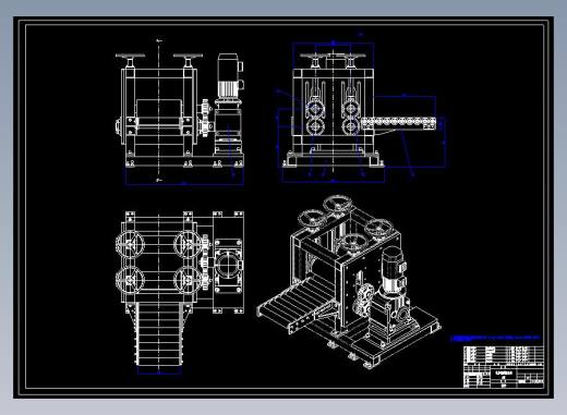 电极铜膜压延机CAD