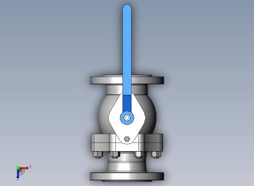 钢制固定球阀 Q47F-16C-50俯视缩略图