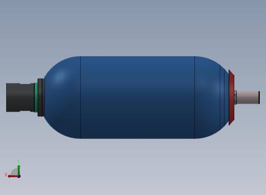 12升420巴标准碳钢膀胱储压器（ASME 4100 PSI）-10008-005-sg后视缩略图