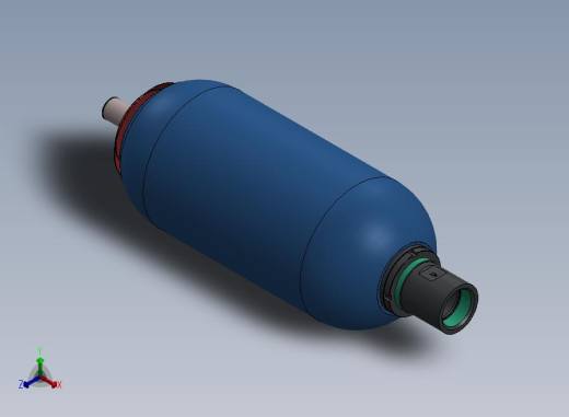 12升420巴标准碳钢膀胱储压器（ASME 4100 PSI）-10008-005-sg正等轴测缩略图
