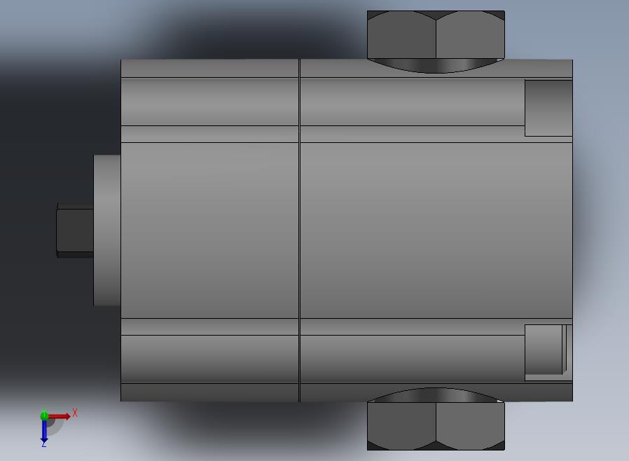 BHP05双向泵带阀门__紧凑型结构由两部分组成（主体和后盖），后盖配备带有两个阀门的块状物。