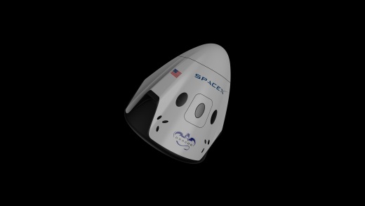 SpaceX Dragon龙飞船太空舱简易外形3D图缩略图