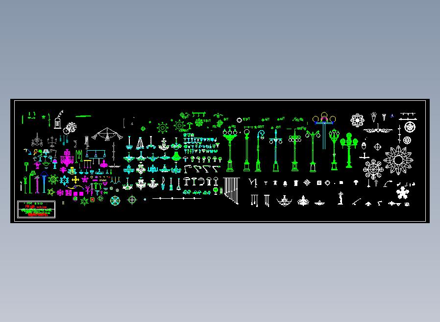 园林装饰灯具CAD素材
