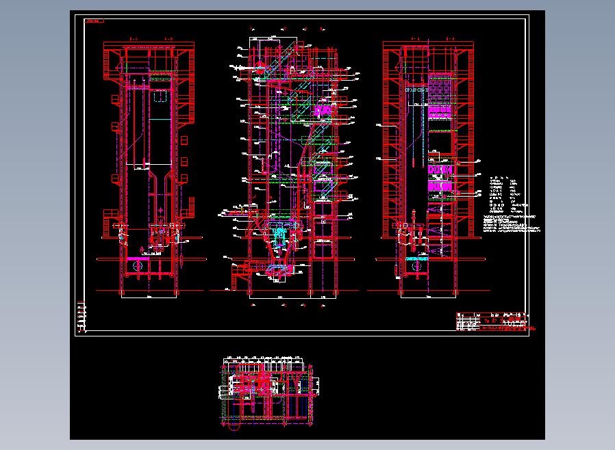 循环硫化床锅炉图纸