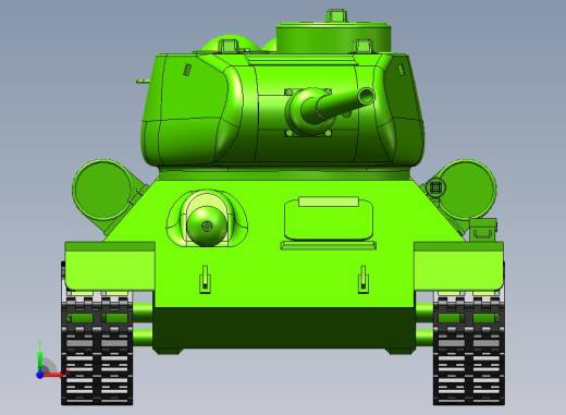 T34重型坦克简易模型前视缩略图