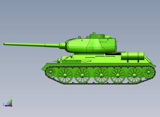 T34重型坦克简易模型右视缩略图
