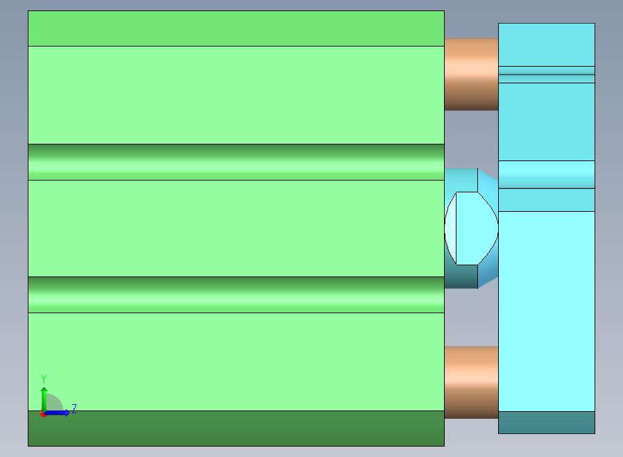 气缸 CQMB20-15左视图