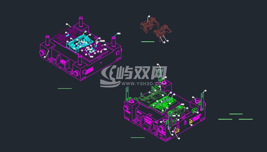 宝马隔热板的工法及模具图