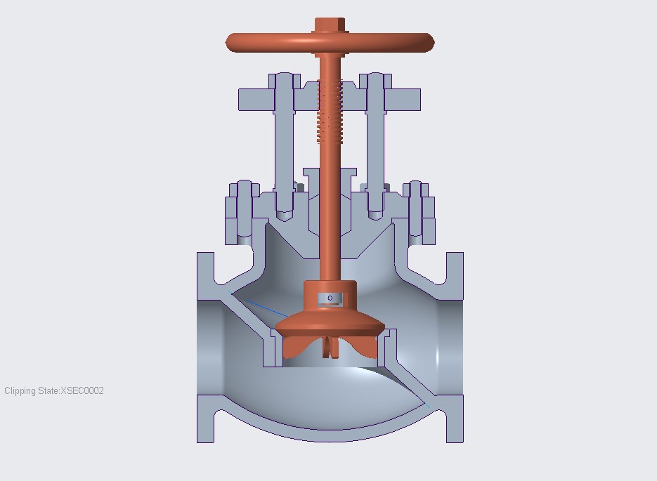 截止阀3d建模