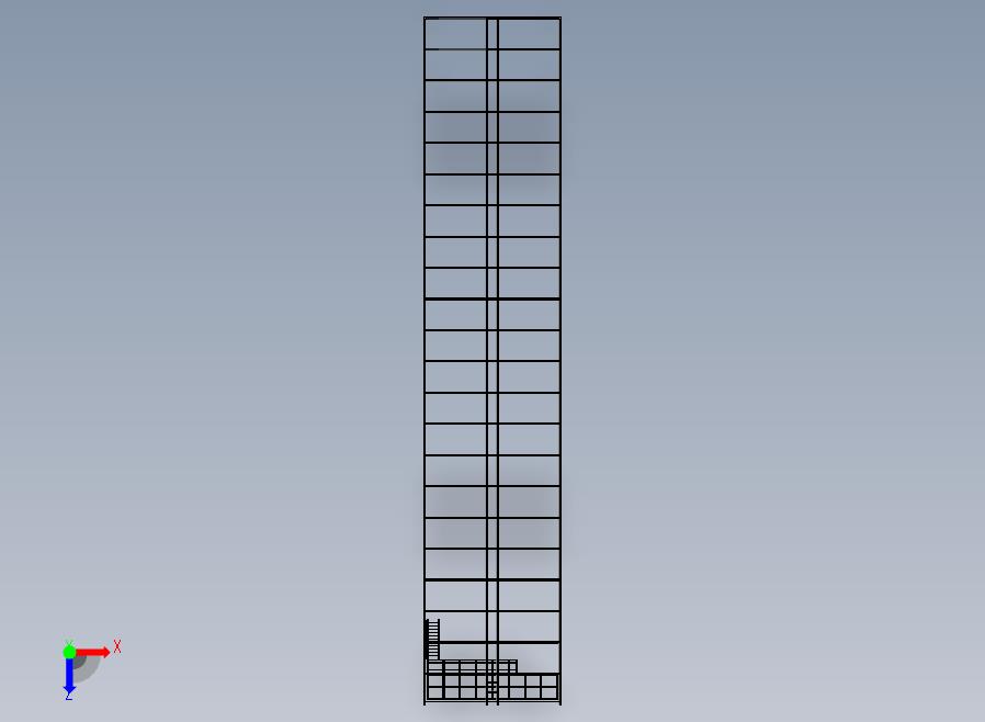 钢结构大棚仓库框架模型