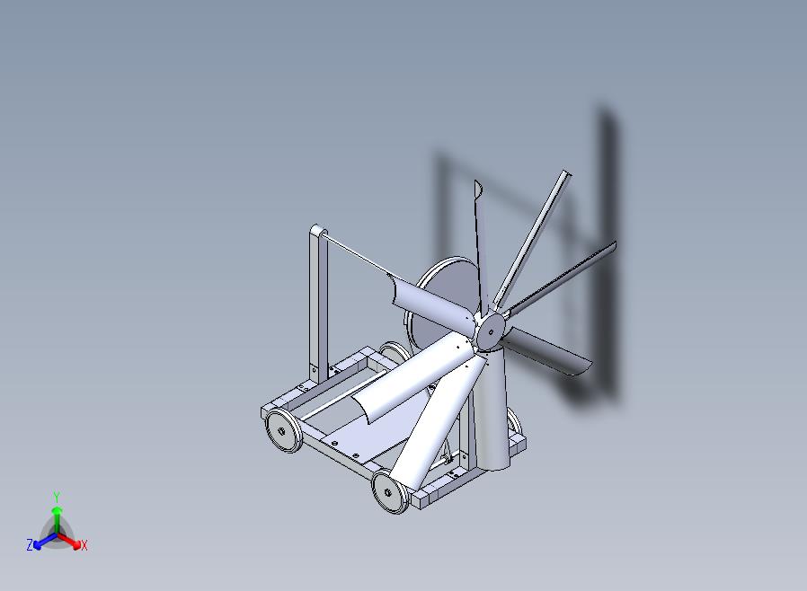 四轮风车模型