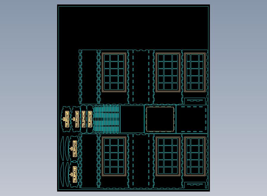公共电话亭立体拼装模型图纸