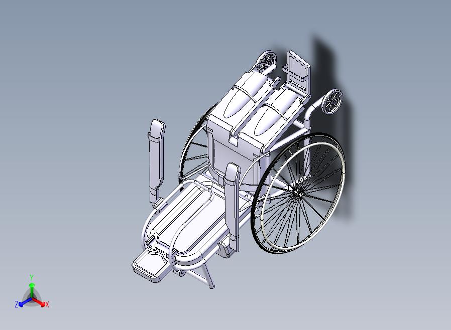 轮椅模型3D图纸