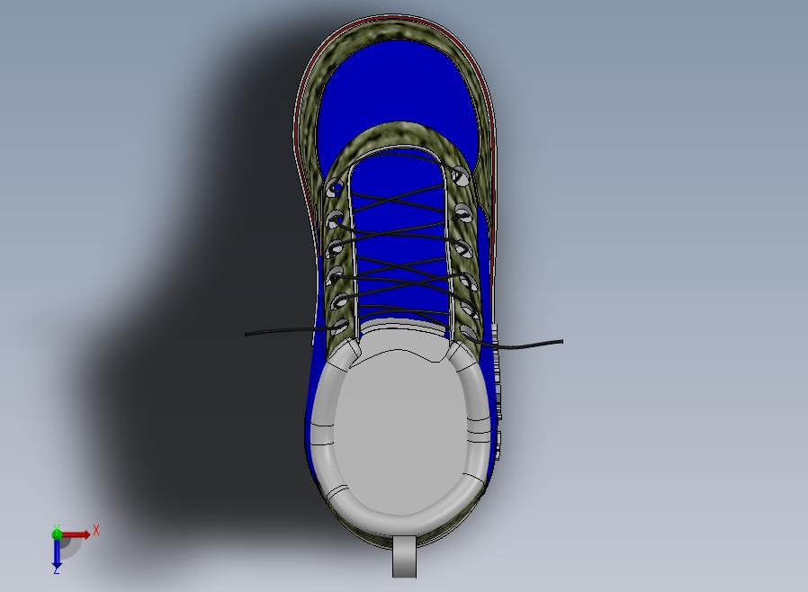 帆布鞋模型3D图