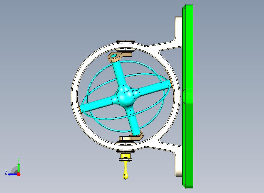 球形摇摆机构3D图