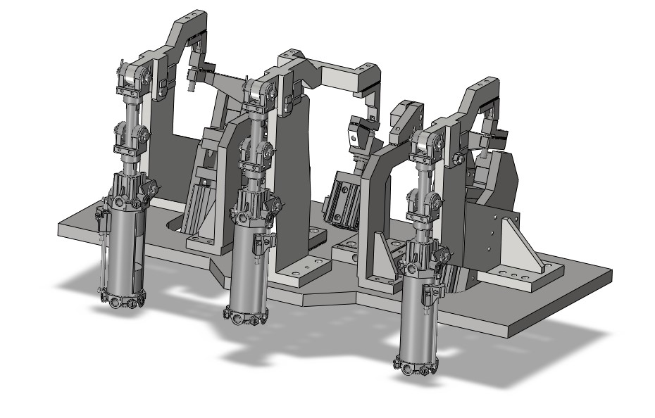 点焊工艺焊接夹具组件3D图