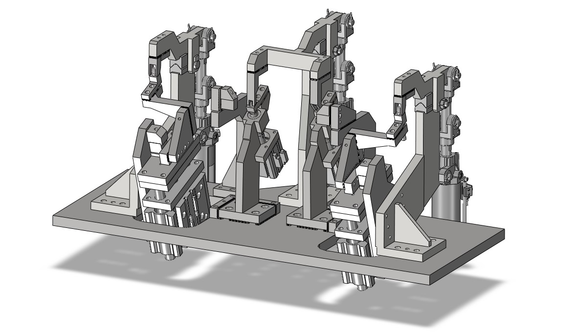 点焊工艺焊接夹具组件3D图