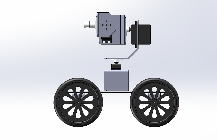 四轮小车底盘+三轴舵机云台