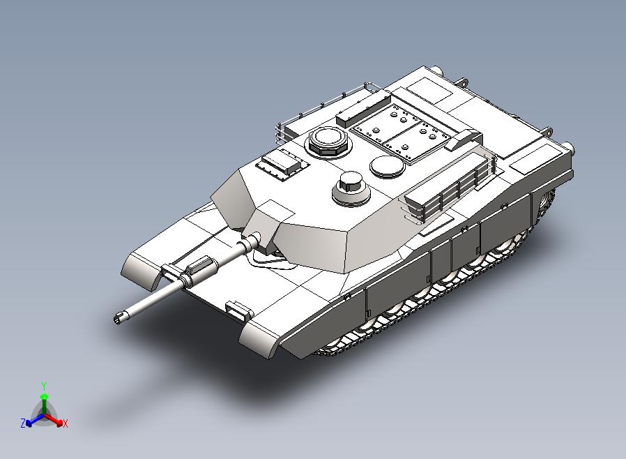 艾布拉姆斯主战坦克简易模型
