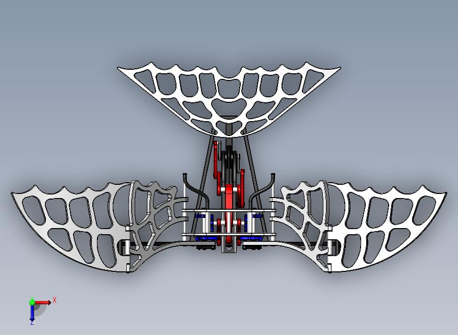 扑翼仿生鸟结构3D图纸 Solidworks设计