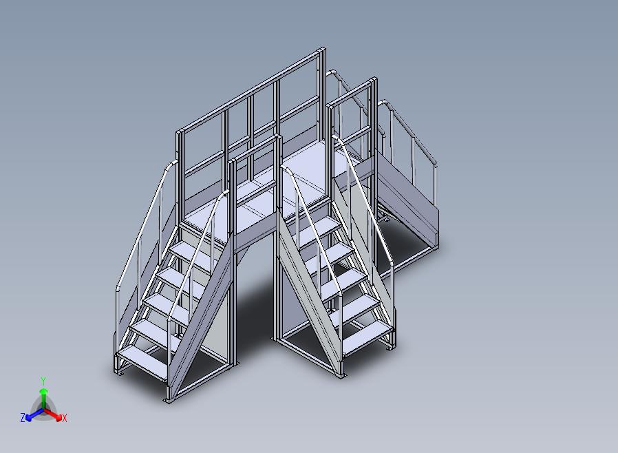 跨梯钢平台