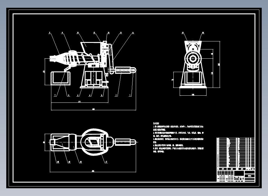 手动榨汁机榨汁机CAD