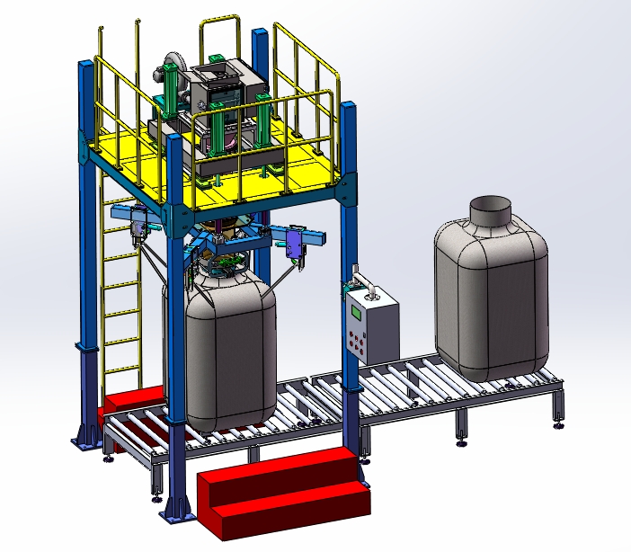 吨袋装配体3D图纸+Solidworks设计