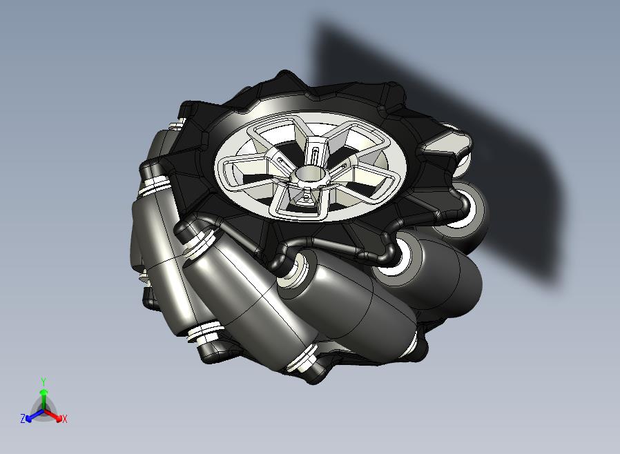 Omnidirectional+Mecanum麦克纳姆轮3D数模图纸+Solidworks设计+附STEP