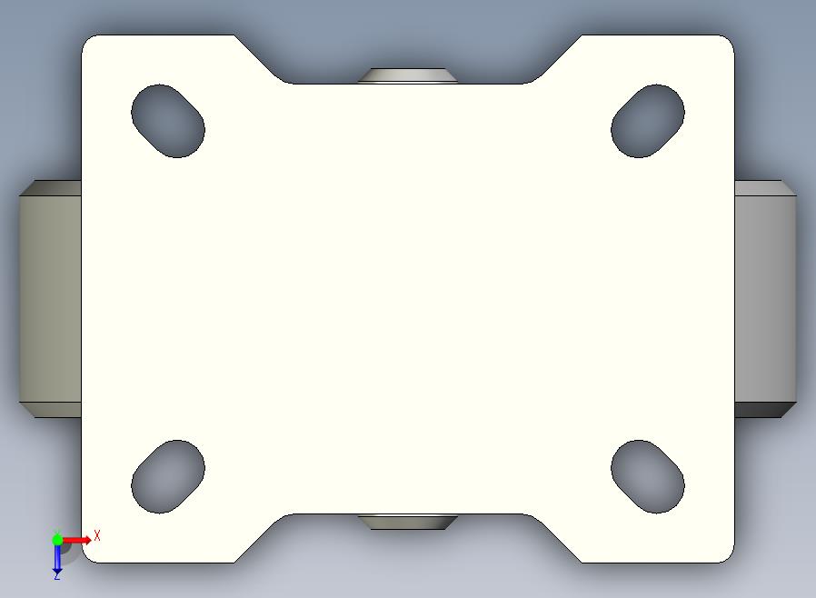 中重载型(200~300kg)固定型脚轮[CADG125-NB]