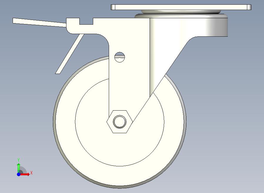 中重载型(200~300kg)万向双刹型脚轮[CADH100-NB]