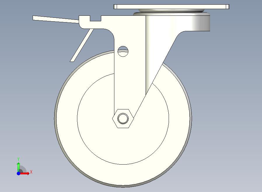 中重载型(200~300kg)万向双刹型脚轮[CADH125-NB]